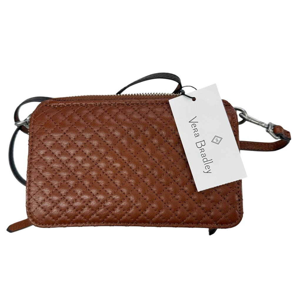Vera Bradley Brown Quilted Crossbody Bag